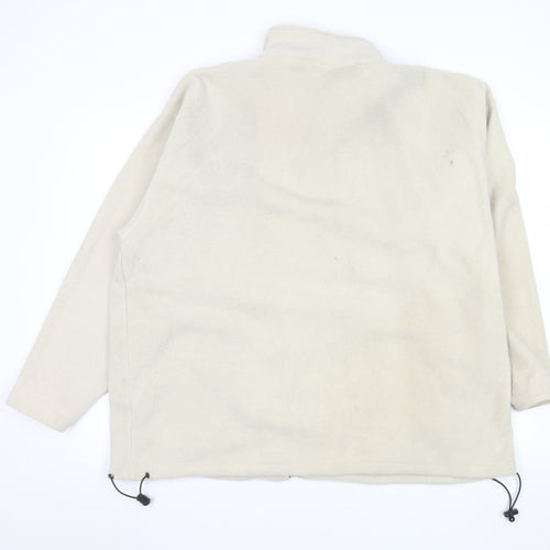 Changes Men's Beige Fleece Full Zip Jacket XL Warm Casual Outerwear