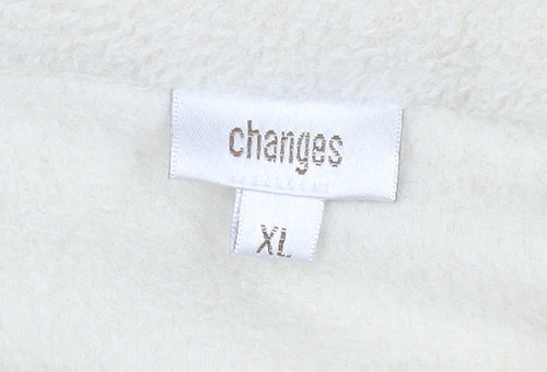 Changes Men's Beige Fleece Full Zip Jacket XL Warm Casual Outerwear