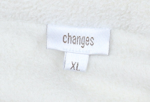 Changes Men's Beige Fleece Full Zip Jacket XL Warm Casual Outerwear