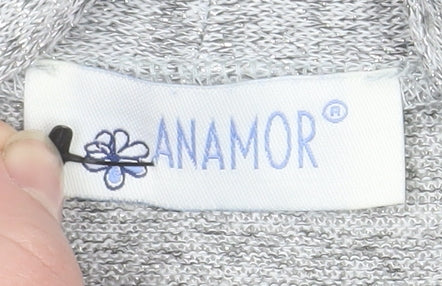 Anamor Women's Grey Long Sleeve Tunic Blouse Size 18