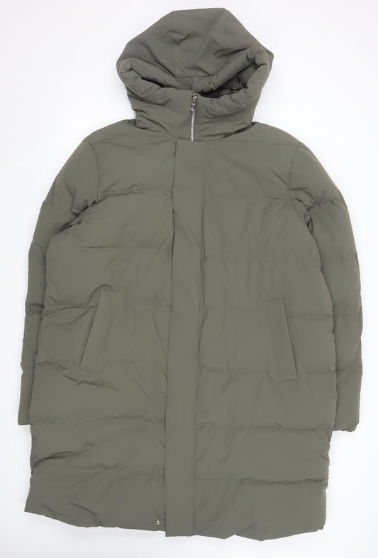 Marks and Spencer Women’s Green XL Hooded Long Puffer Coat