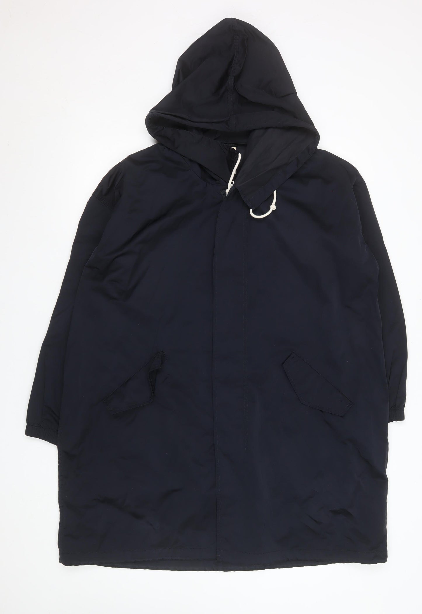 Bellerose Women's Blue Hooded Long Parka Coat Size S