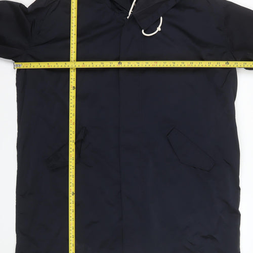 Bellerose Women's Blue Hooded Long Parka Coat Size S
