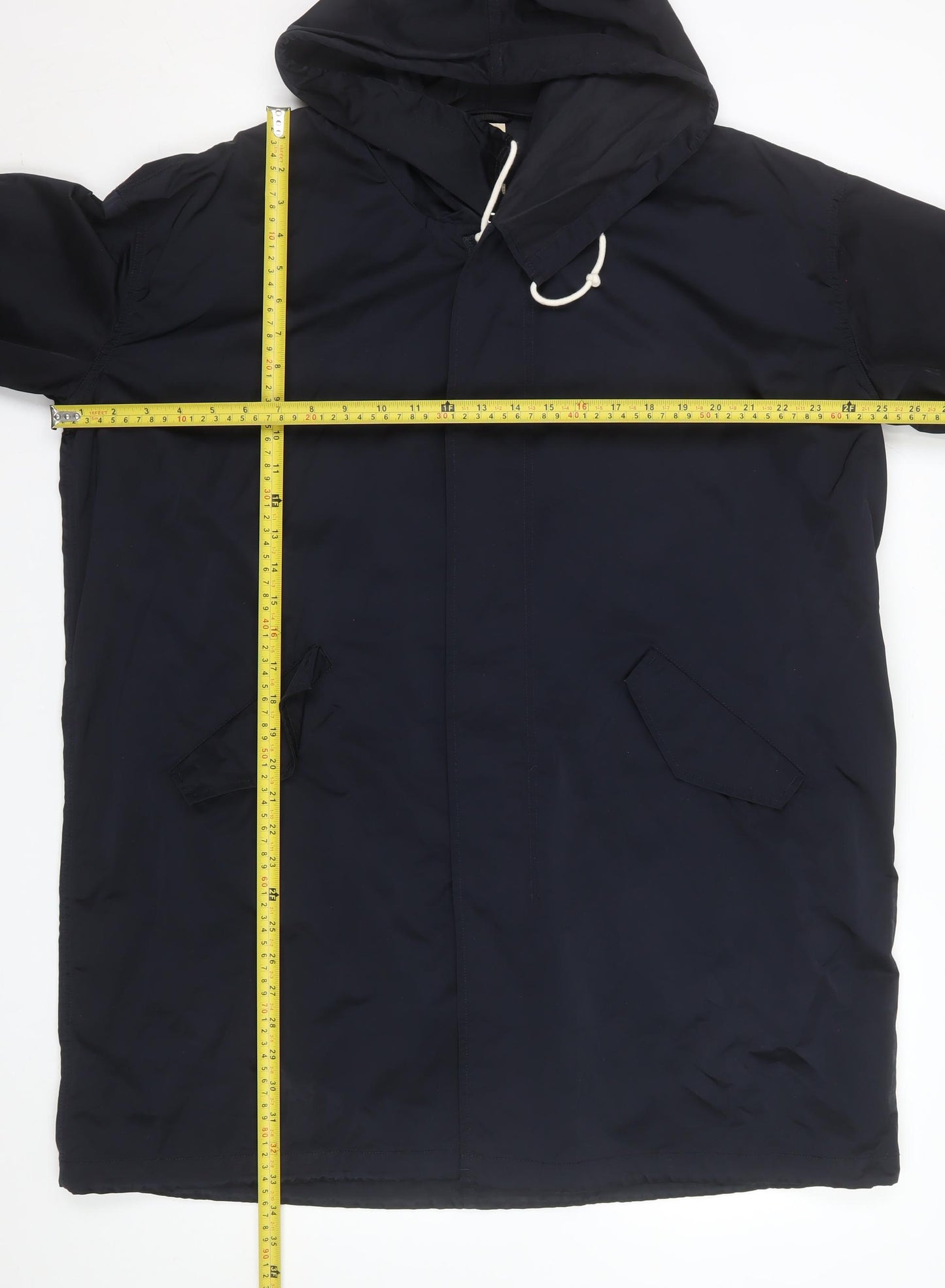 Bellerose Women's Blue Hooded Long Parka Coat Size S