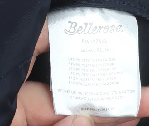 Bellerose Women's Blue Hooded Long Parka Coat Size S