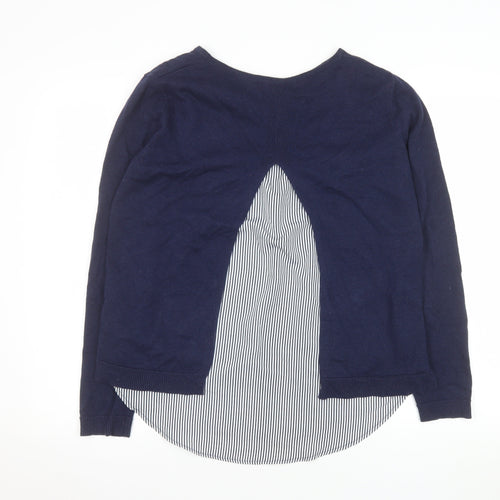 Scarlet Roos Women's Blue Long Sleeve Tunic Style Blouse Size S