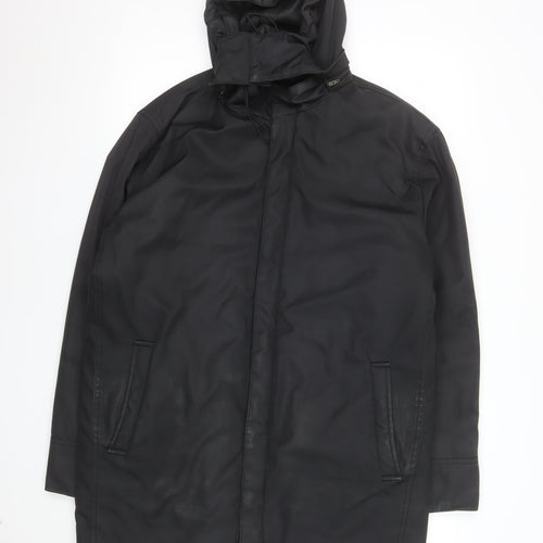 Balthazar Men's Black Waterproof Hooded Rain Coat Size L