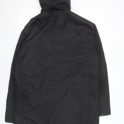 Balthazar Men's Black Waterproof Hooded Rain Coat Size L