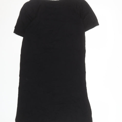 Marks and Spencer Autograph Black Striped Shift Dress Women Size 12