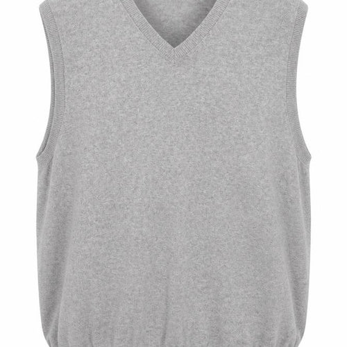 Marks and Spencer Mens Grey Cotton V-Neck Sleeveless Vest XL