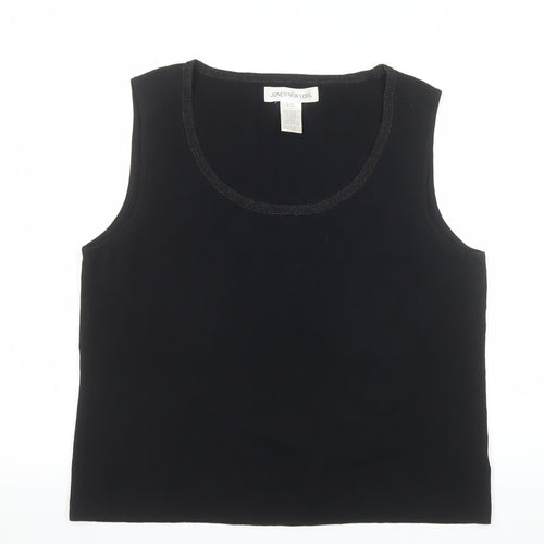 Jones New York Women's Black Tank Top Sleeveless Knit Rayon L