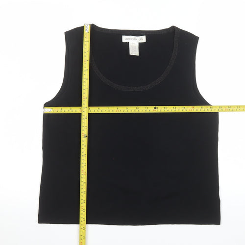 Jones New York Women's Black Tank Top Sleeveless Knit Rayon L