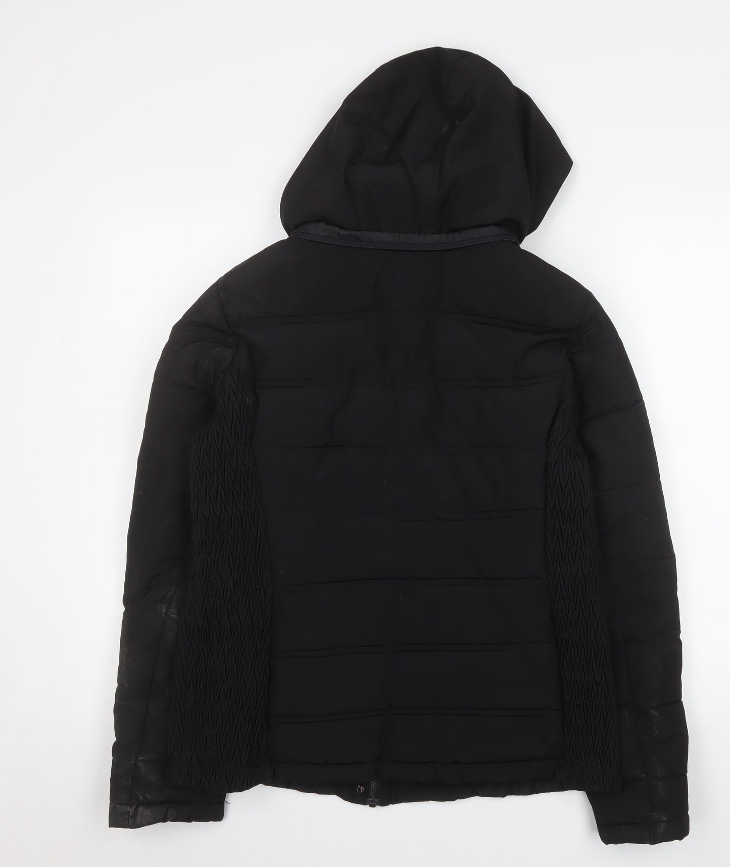 Tu Women Black Size 10 Hooded Puffer Jacket Winter Coat
