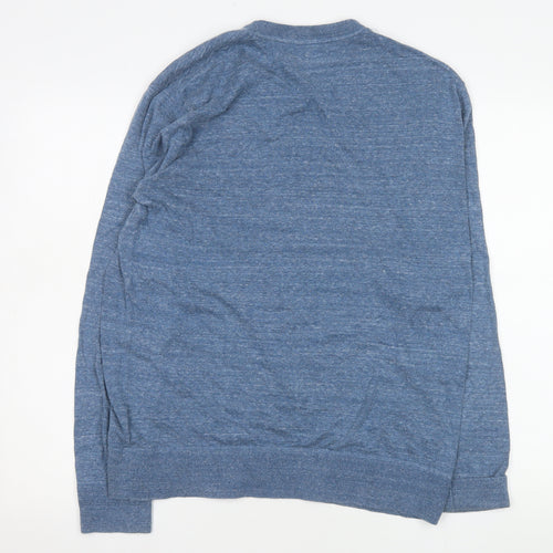 GAP Mens Blue Cotton Blend Crew Neck Pullover Jumper Size M