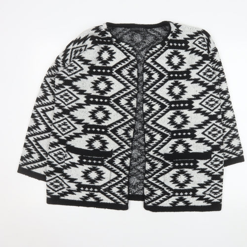 Atmosphere Women’s Black Aztec Knit Open Cardigan Size S