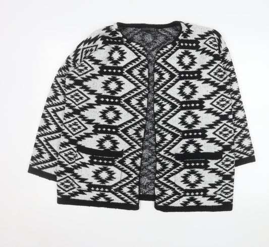 Atmosphere Women’s Black Aztec Knit Open Cardigan Size S