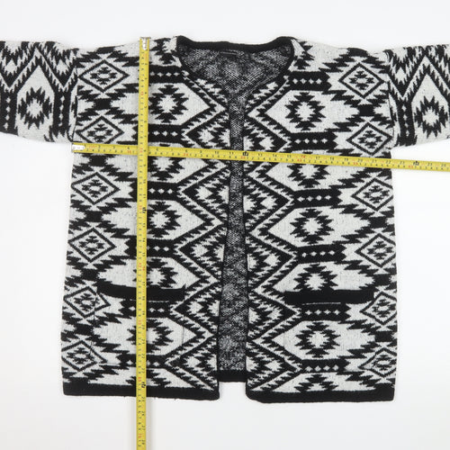 Atmosphere Women’s Black Aztec Knit Open Cardigan Size S