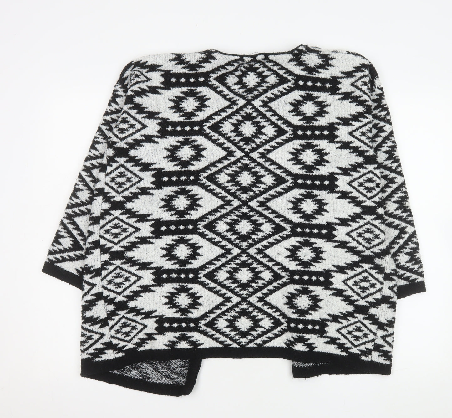 Atmosphere Women’s Black Aztec Knit Open Cardigan Size S