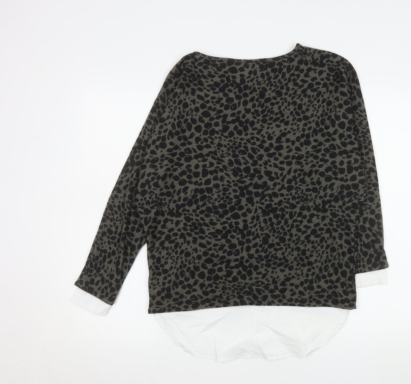 Apricot Women Brown Animal Print Long Sleeve Tunic Blouse Size 8
