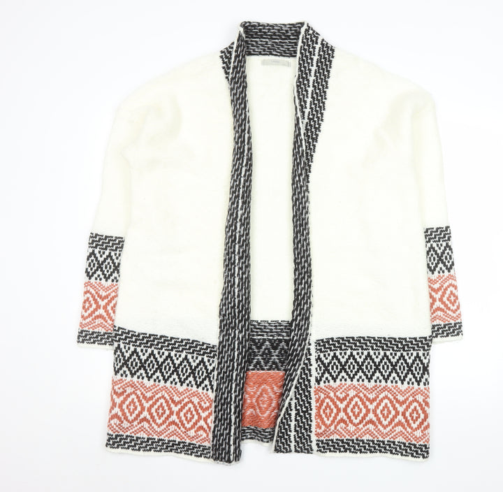 George Women's Ivory Aztec Knit Open Cardigan Size 18