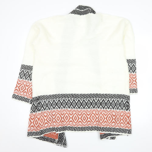 George Women's Ivory Aztec Knit Open Cardigan Size 18