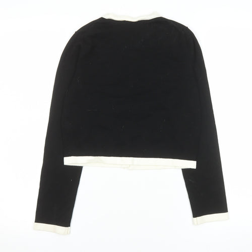 GU Women’s Black & White Cardigan S Regular Knit Classic Style