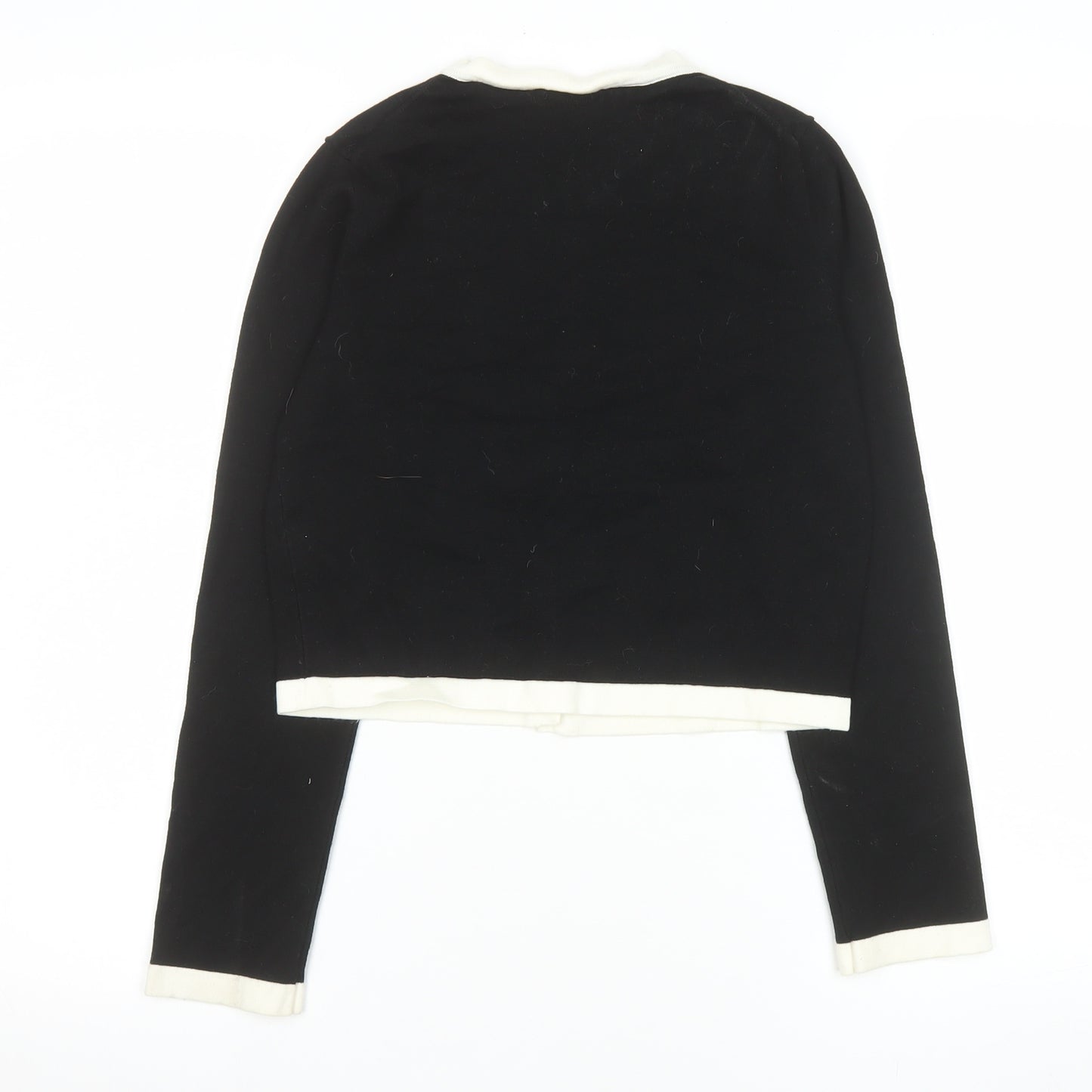 GU Women’s Black & White Cardigan S Regular Knit Classic Style