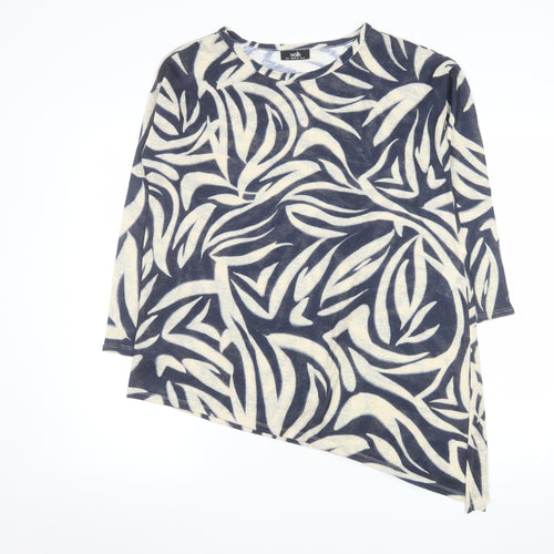 Wallis Women’s Blue Floral Asymmetric Tunic Blouse Size S