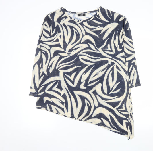 Wallis Women’s Blue Floral Asymmetric Tunic Blouse Size S