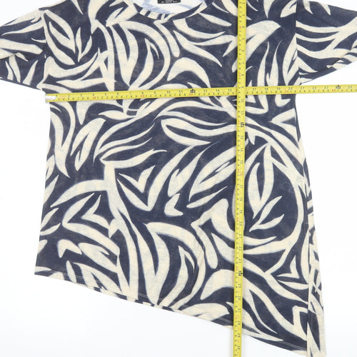 Wallis Women’s Blue Floral Asymmetric Tunic Blouse Size S