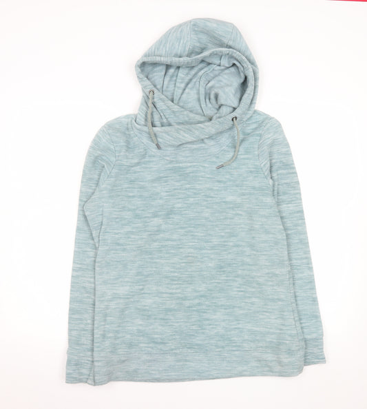 Equestrian Womens Light Blue Hooded Pullover Hoodie Size 12 Polyester