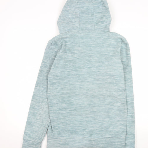 Equestrian Womens Light Blue Hooded Pullover Hoodie Size 12 Polyester