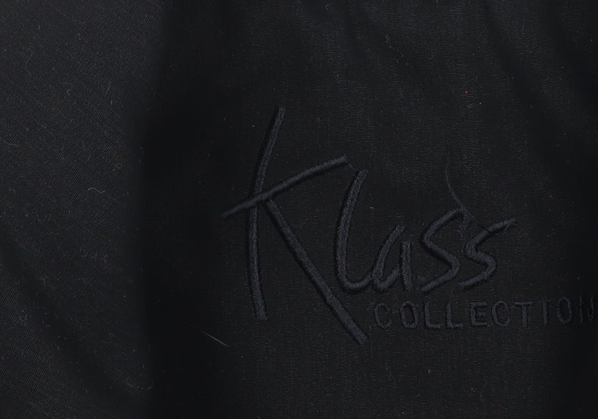 Klass Women's Black Long Overcoat Size 12 Regular Lined Polyester Classic