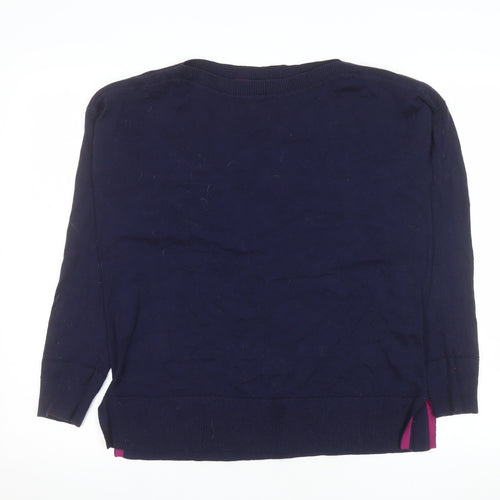 Joules Women’s Blue Crew Neck Cotton Bamboo Jumper Size 10