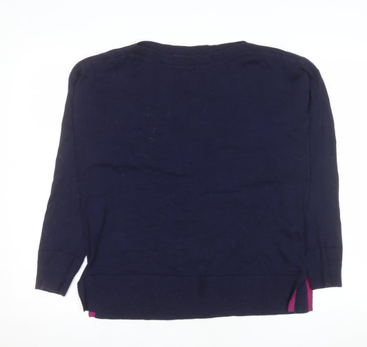 Joules Women’s Blue Crew Neck Cotton Bamboo Jumper Size 10