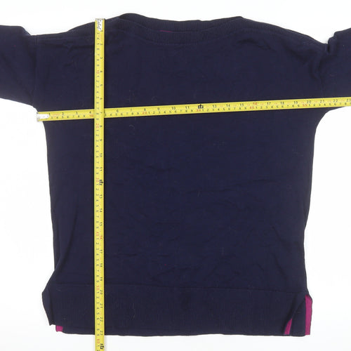 Joules Women’s Blue Crew Neck Cotton Bamboo Jumper Size 10