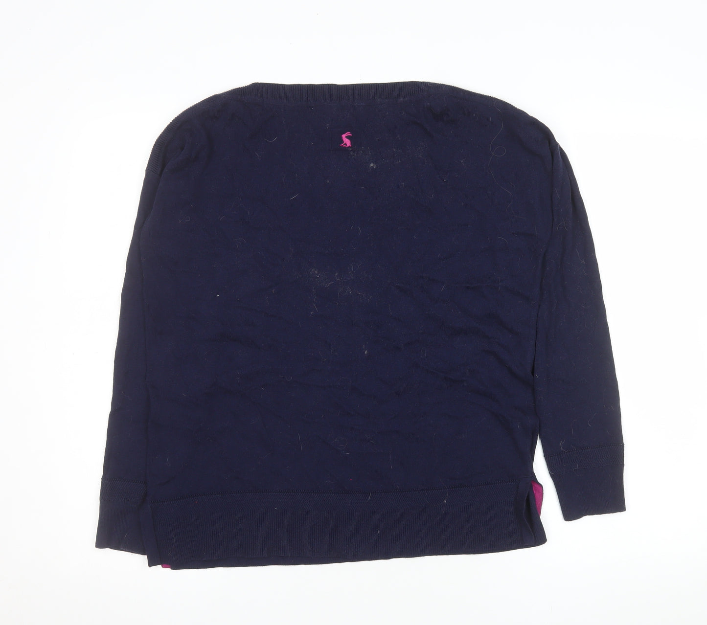 Joules Women’s Blue Crew Neck Cotton Bamboo Jumper Size 10