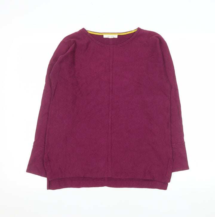 White Stuff Women’s Purple Crew Neck Knit Jumper Size 10