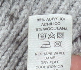 Dunnes Mens Grey Fair Isle Shawl Neck Jumper Size L