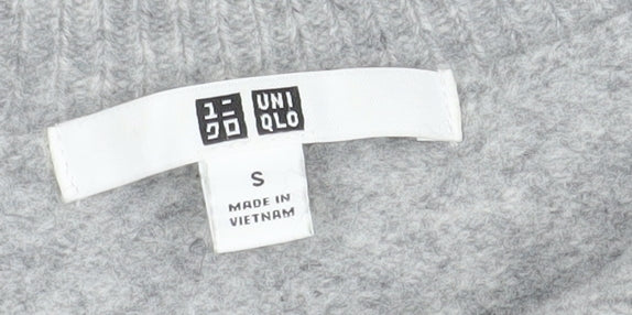 Uniqlo Women Grey Wool Crew Neck Pullover Jumper Size S