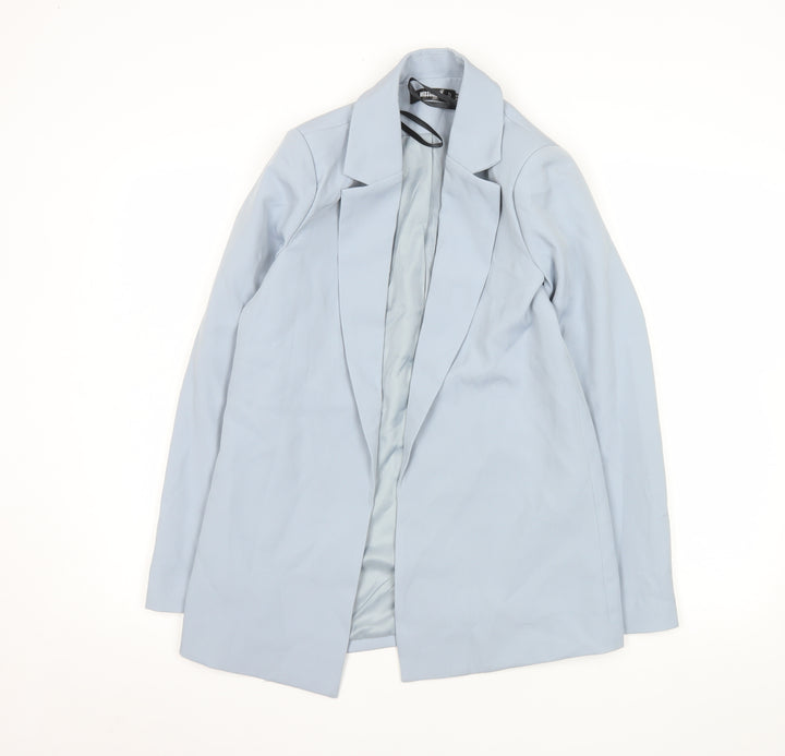 Missguided Women Blue Size 6 Slim Fit Notch Lapel Blazer