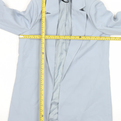 Missguided Women Blue Size 6 Slim Fit Notch Lapel Blazer