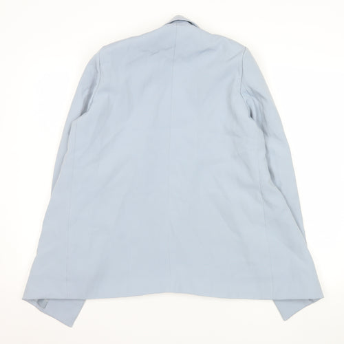 Missguided Women Blue Size 6 Slim Fit Notch Lapel Blazer