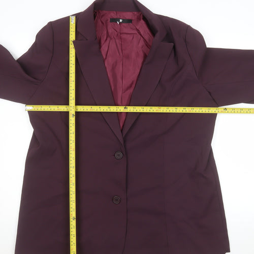 V by Very Women's Plum Two-Button Blazer Jacket Size 20