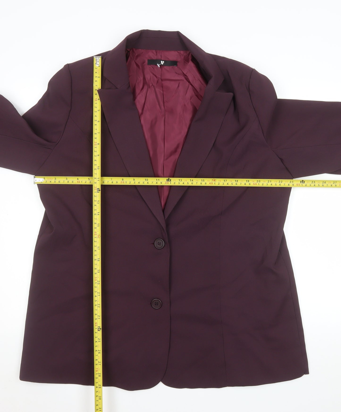 V by Very Women's Plum Two-Button Blazer Jacket Size 20