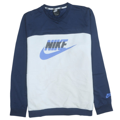 Nike Men's Blue XL Pullover Sweatshirt Crew Neck Logo Sports Top