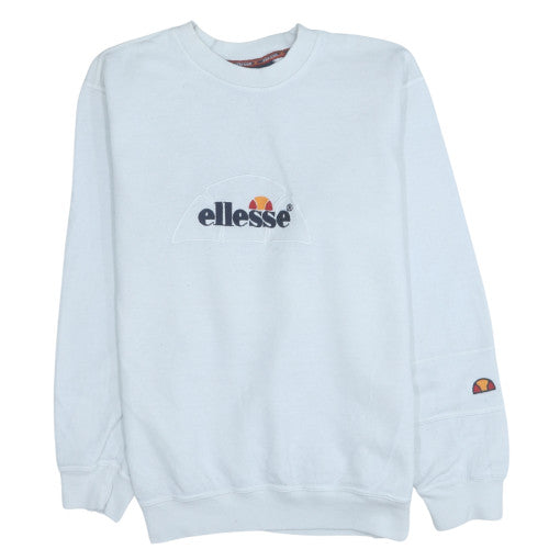 Ellesse Men's White XL Pullover Sweatshirt Logo Crew Neck