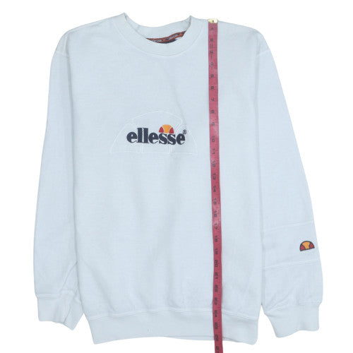 Ellesse Men's White XL Pullover Sweatshirt Logo Crew Neck