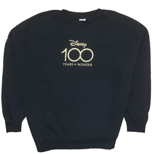 Disney 100 Years of Wonder Black Sweatshirt Women M 12-14 George