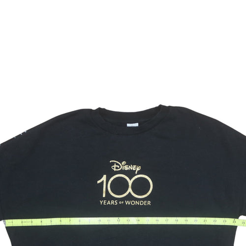 Disney 100 Years of Wonder Black Sweatshirt Women M 12-14 George